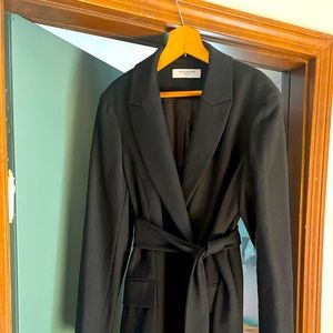 MM Lafleur sz 14 full wool merino lined double breasted trench coat. NWOT